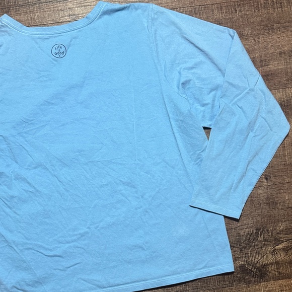 Life Is Good Light Blue Micro Bear Long Sleeve Tee - Picture 13 of 14